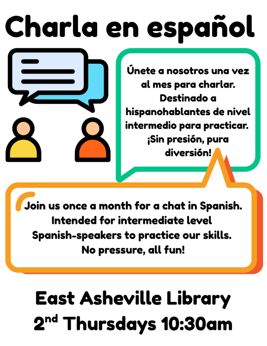 Two cartoon heads with text bubbles