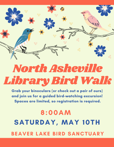 North Asheville Library Bird Walk flyer