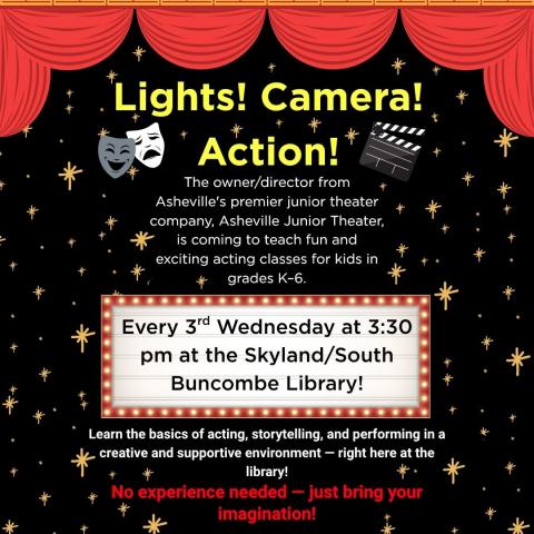 Asheville Junior Theater will be at the Skyland/South Buncombe Library