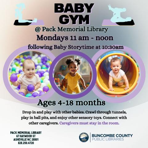 flyer with images of babies on play equipment