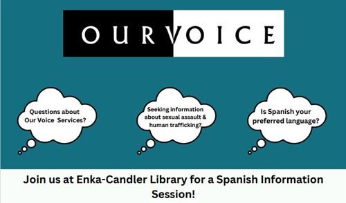 Our Voice Enka Library Flyer