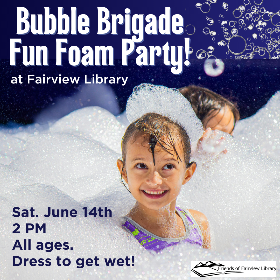 Children in a sea of foam bubbles