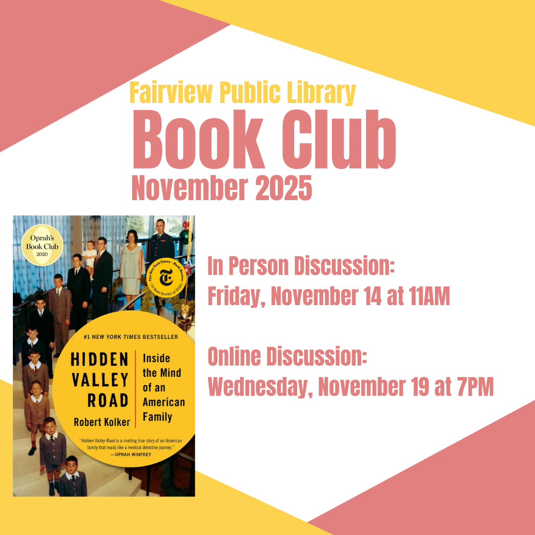 Book Club: Hidden Valley Road by Robert Kolker