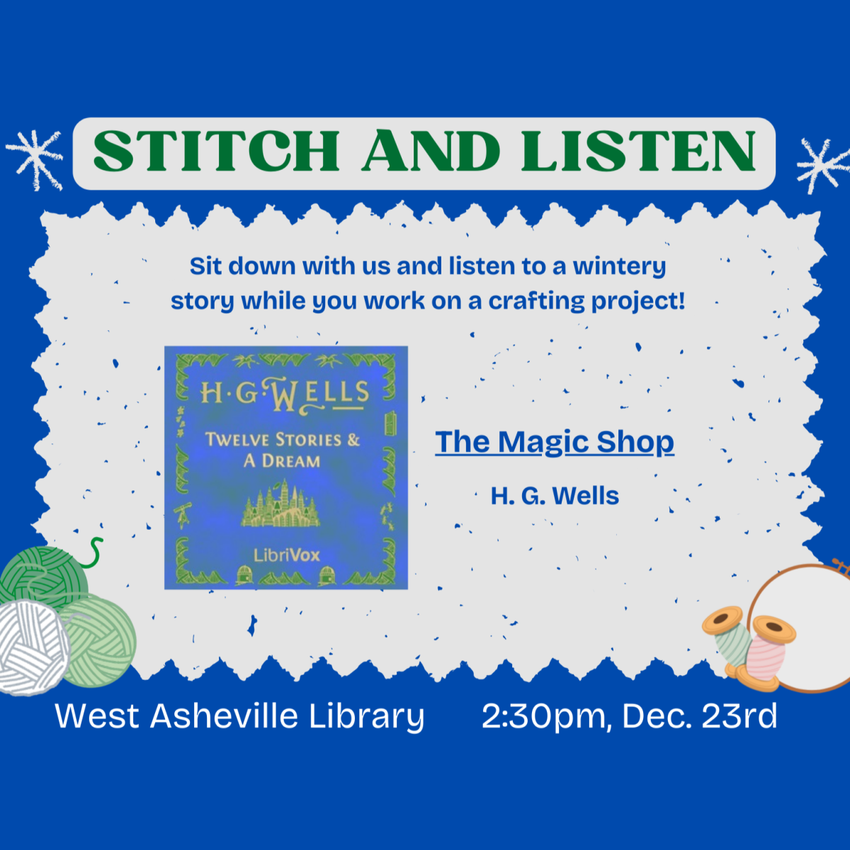 A winter themed flyer for this event. 